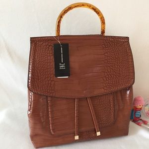 INC Daizzee Pecan Croco Bangle Backpack